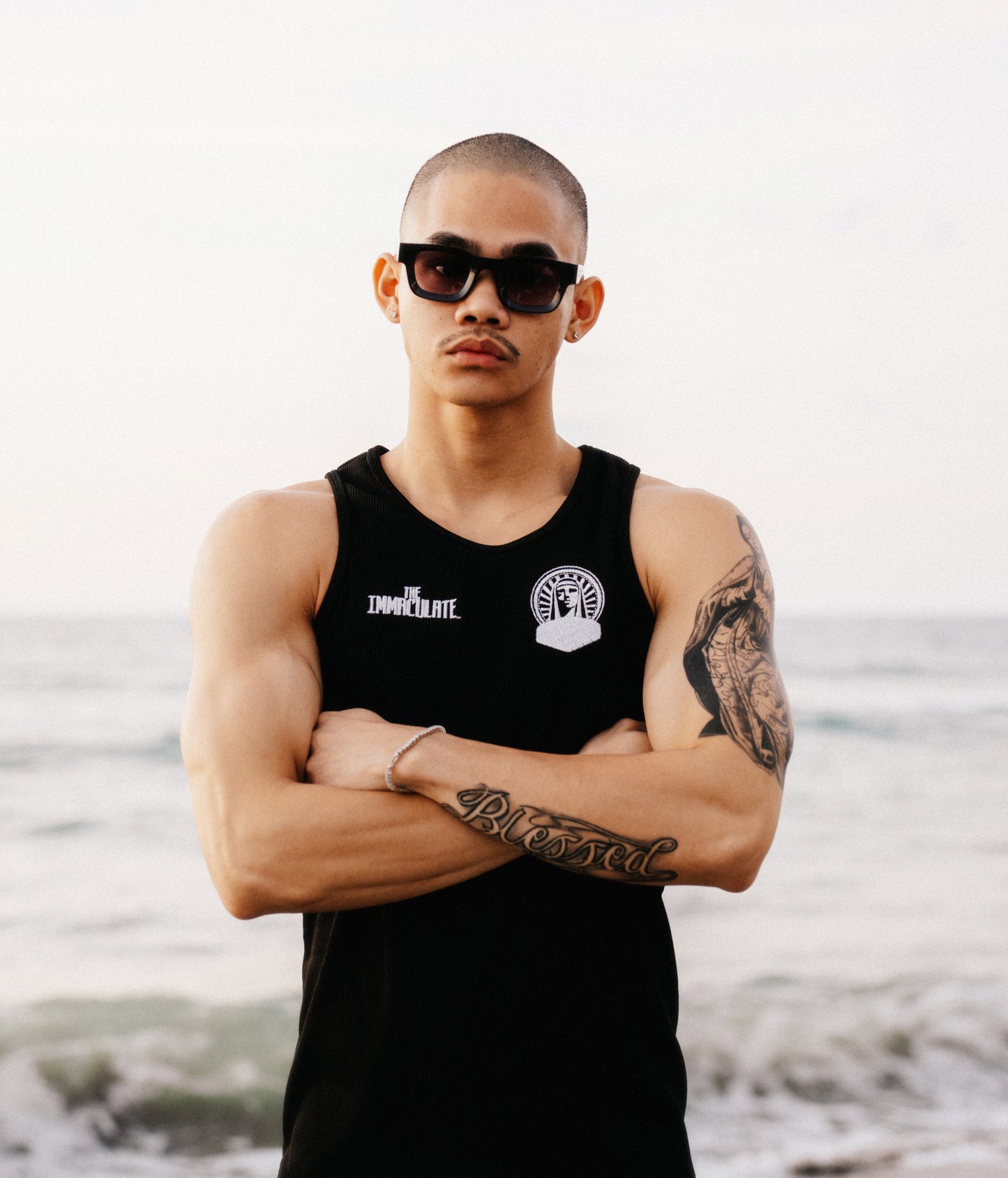 OG Double Logo Black Tank Top